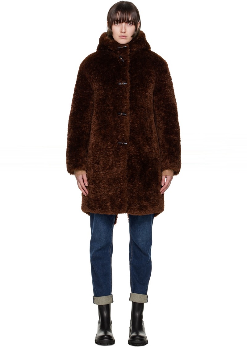 rag & bone Brown Iggy Faux-Fur Coat