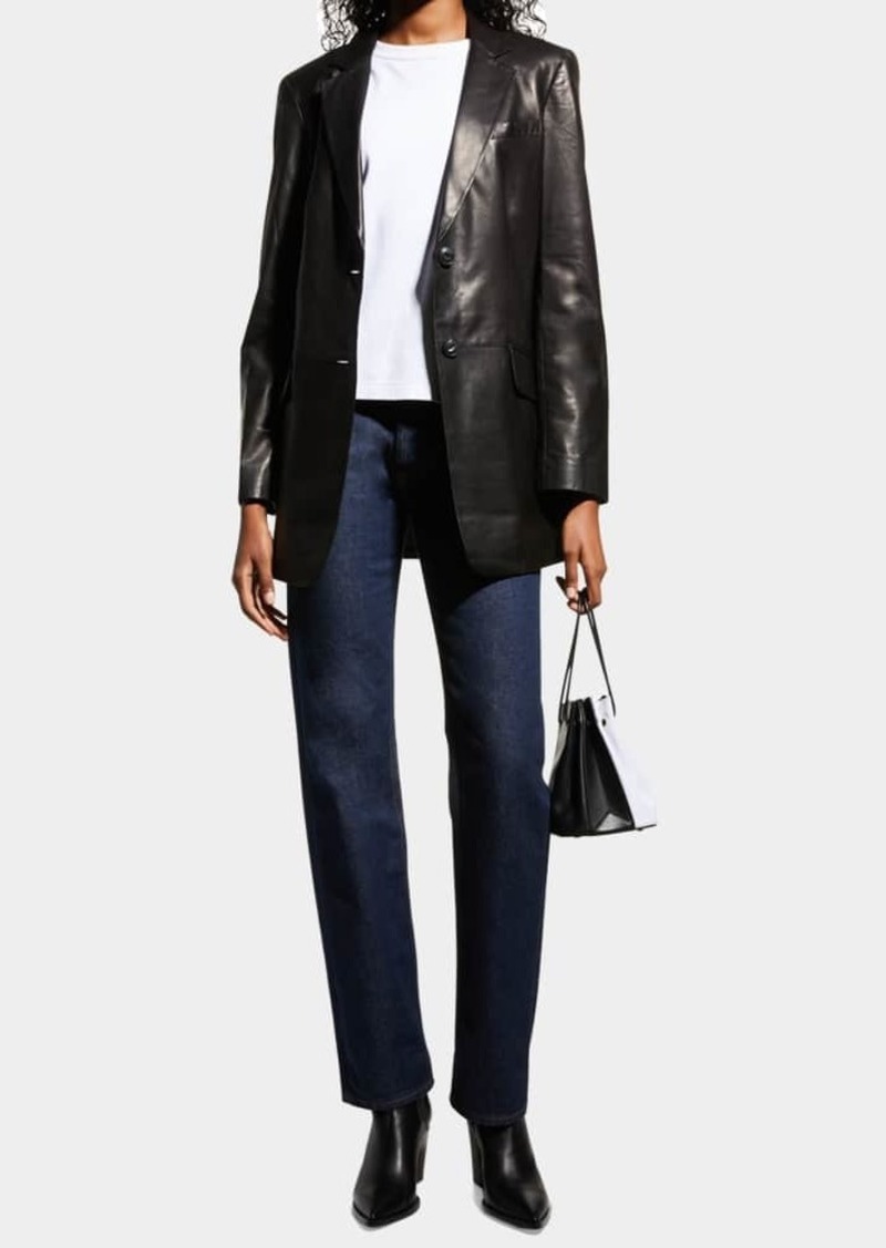 Rag & Bone Charles Lambskin Leather Blazer