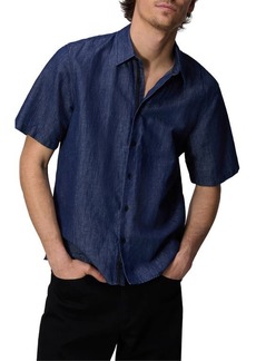 rag & bone Dalton Hemp & Cotton Short Sleeve Button-Up Shirt