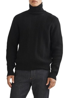 rag & bone Durham Herringbone Cashmere Turtleneck Sweater
