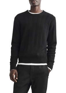 rag & bone Durham Herringbone Stitch Cashmere Sweater