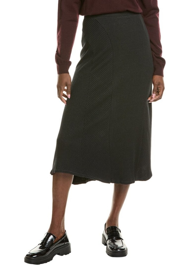 rag & bone Echo Rib Linen-Blend Midi Skirt