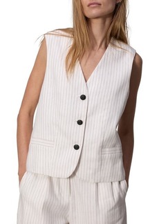 rag & bone Erin Stripe Cotton & Linen Vest