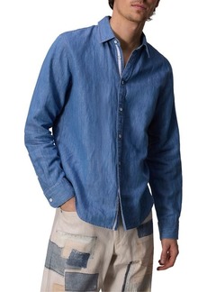 rag & bone Finch Cotton & Linen Denim Button-Up Shirt