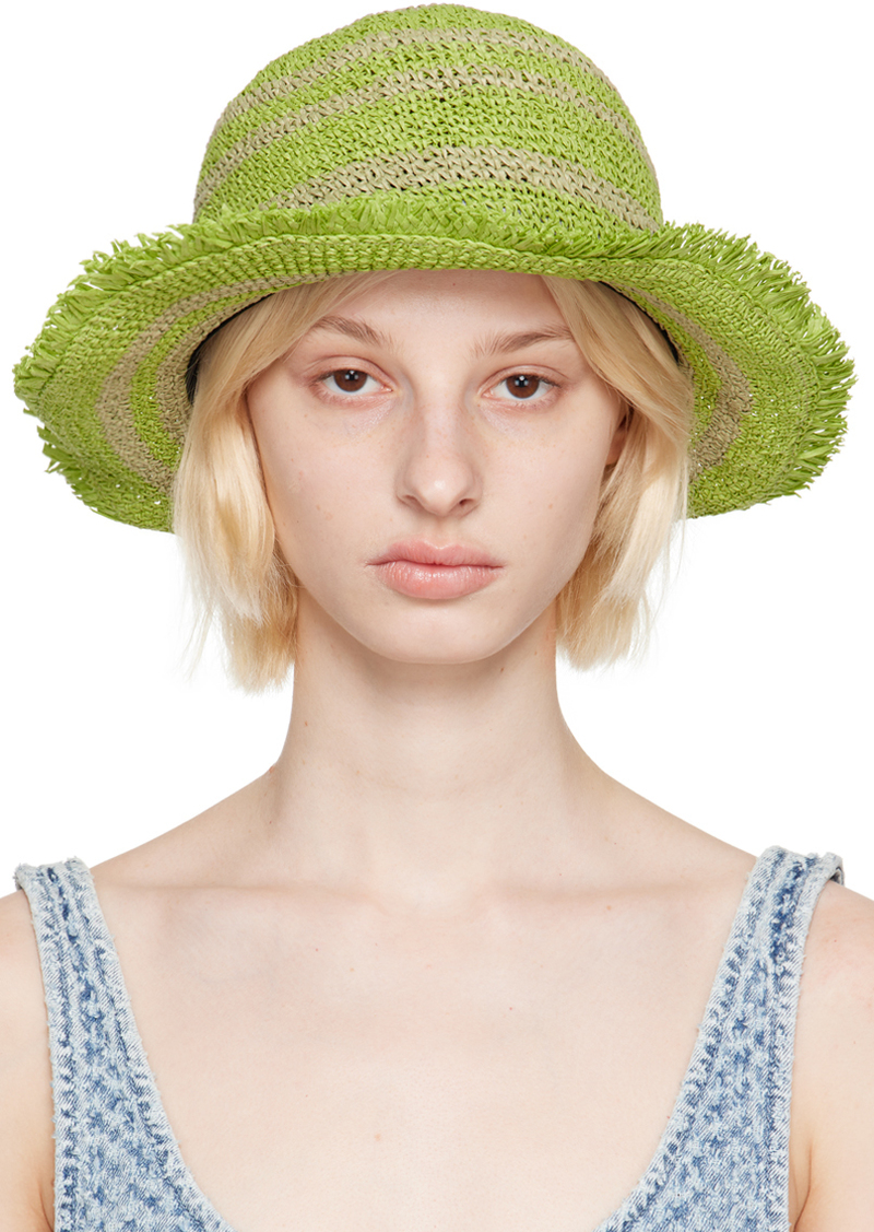 rag & bone Green Frills Rollable Bucket Hat