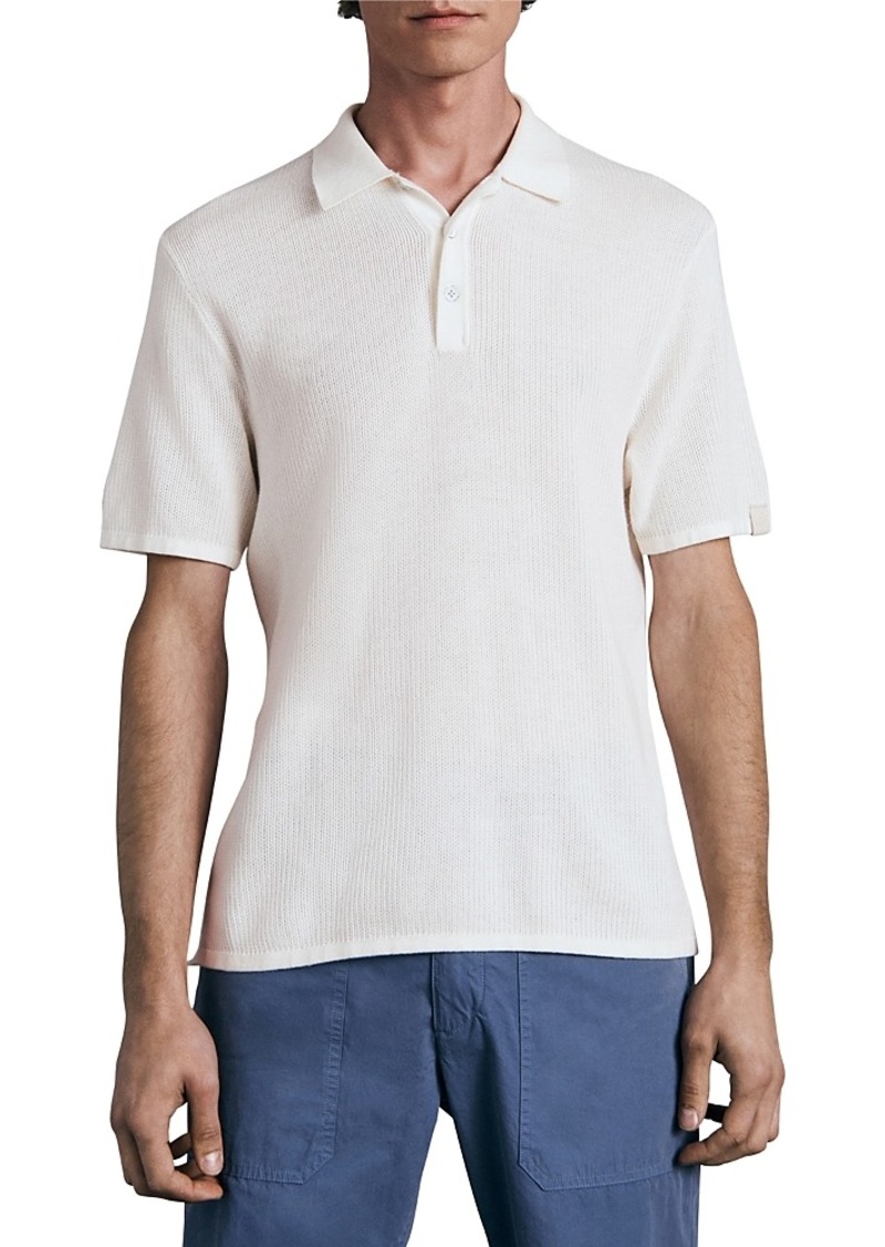 rag & bone Harvey Knit Short Sleeve Polo Shirt