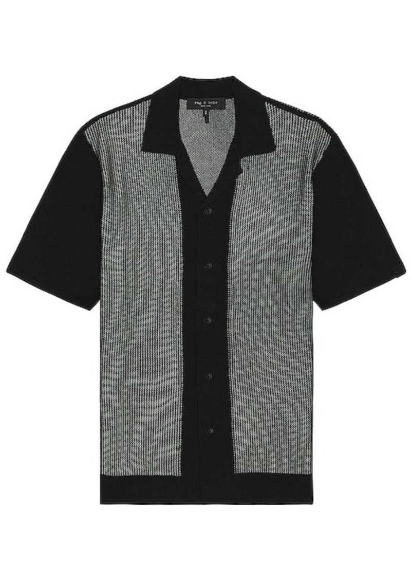 Rag & Bone Harvey Knit Camp Shirt