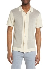rag & bone Harvey Short Sleeve Knit Button-Up Camp Shirt