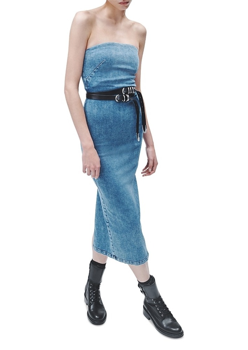 rag & bone Jasmine Strapless Denim Midi Dress