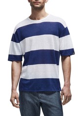 rag & bone Kerwin Oversize Stripe Linen T-Shirt