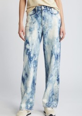 rag & bone Logan Bleach Splatter Wide Leg Jeans