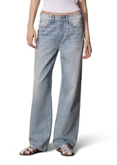 rag & bone Logan Crystal Embellished Wide Leg Jeans