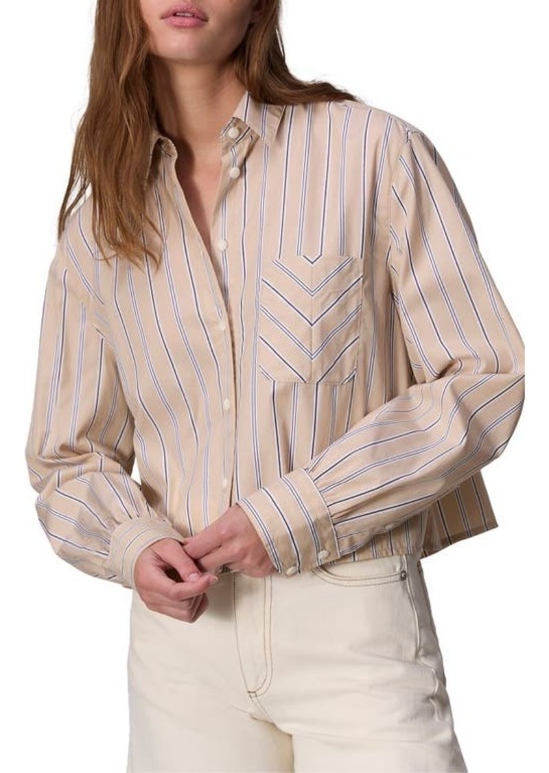 rag & bone Maxine Stripe Crop Button-Up Shirt
