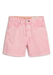 rag & bone Maya High Waist Denim Shorts (Marbled Pink)