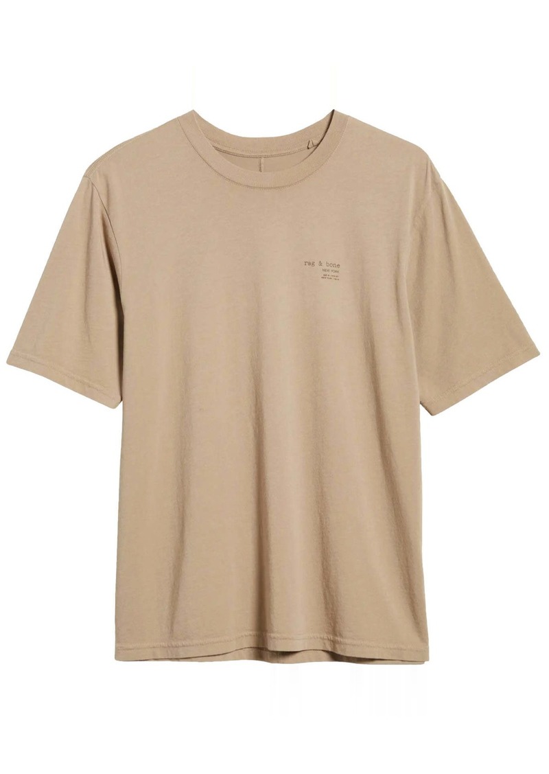 Rag & Bone Men 425 Tee Short Sleeve Crew Neck Cotton T-Shirt Taupe