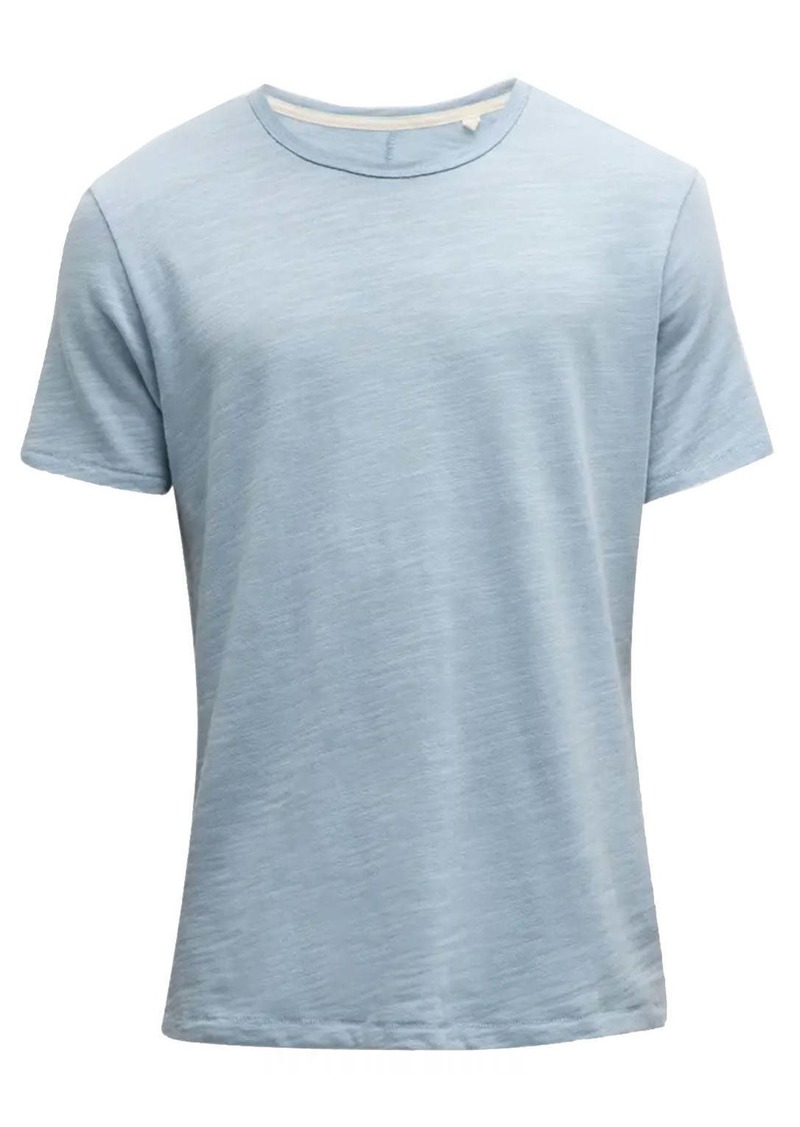 Rag & Bone Men Classic Short Sleeves Crew Neck Flame Tee Desert Blue