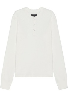 Rag & Bone Men's Lightweight Waffle Henley, Ivory