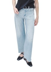 rag & bone Miramar Sofie Trompe L'Oeil Printed Denim High Waist Wide Leg Jeans