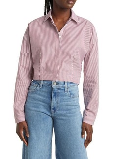 rag & bone Morgan Stripe Crop Cotton Shirt