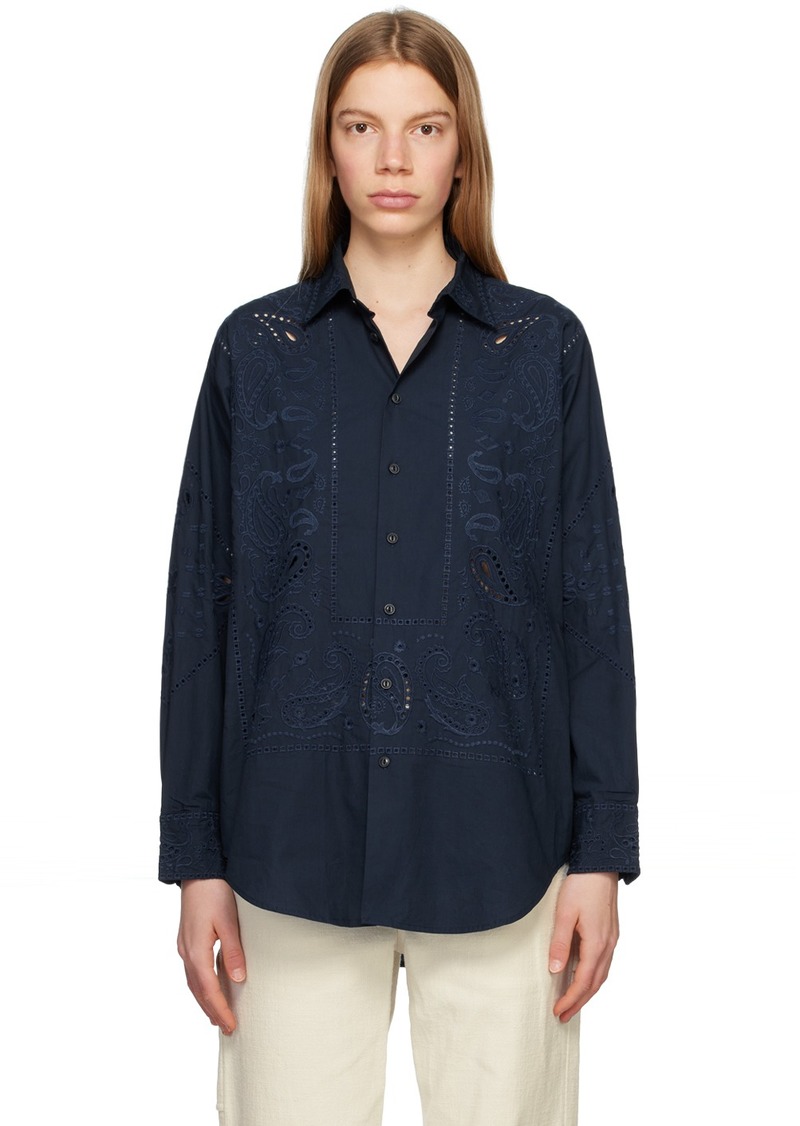 rag & bone Navy Vivian Shirt