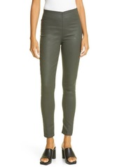 rag & bone Nina Coated High Waist Pull-On Skinny Jeans in Army at Nordstrom