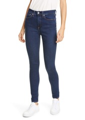rag & bone Nina High Waist Skinny Jeans (Marine Blue)