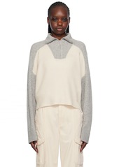 rag & bone Off-White & Gray Pierce Sweater