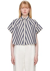 rag & bone Off-White & Navy Martha Shirt