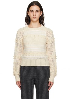 rag & bone Off-White Striped Sweater