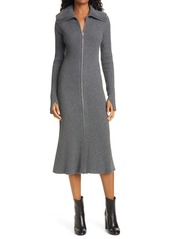 rag & bone Olivia Zip Front Merino Wool Sweater Dress