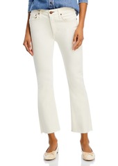 rag & bone Peyton High Rise Ankle Bootcut Jeans in Ecru