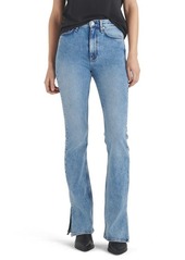 rag & bone Peyton High Waist Slit Hem Bootcut Jeans