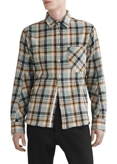rag & bone Plaid Cotton Flannel Button-Up Shirt