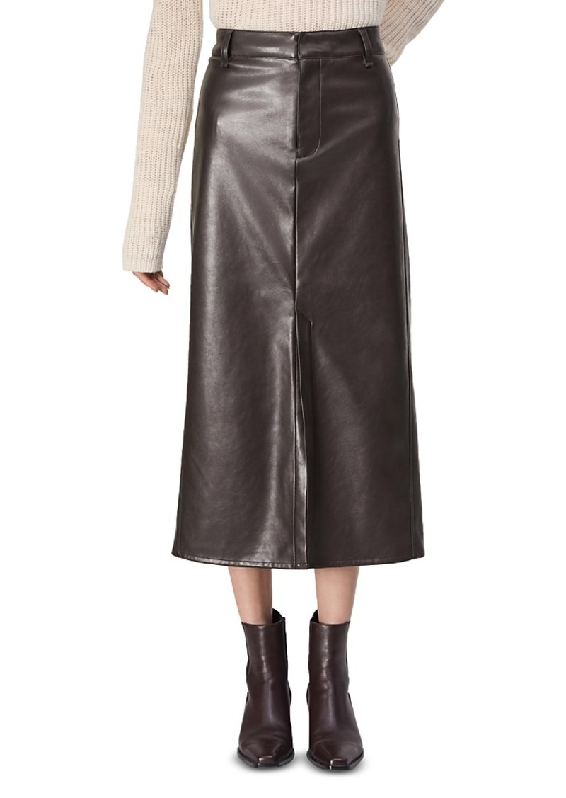 rag & bone Rayne Faux Leather Midi Skirt