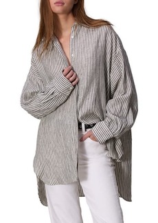 rag & bone Ryan Oversize Stripe Linen Button-Up Shirt