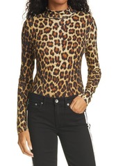 rag & bone Shaw Cheetah Print Turtleneck Sweater in Brown Multi at Nordstrom