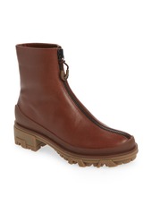 rag & bone Shiloh Sport Zip Leather Boot in Matte Brown at Nordstrom