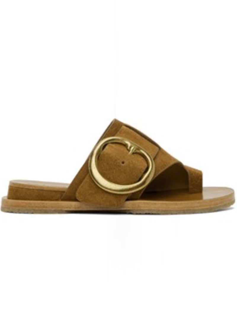 rag & bone Tan Beau Buckle Sandals