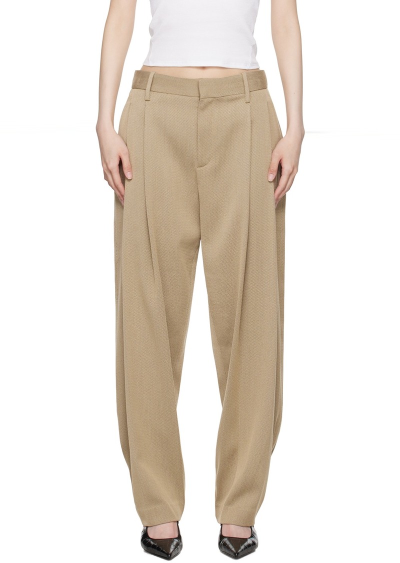 rag & bone Tan Pleated Trousers