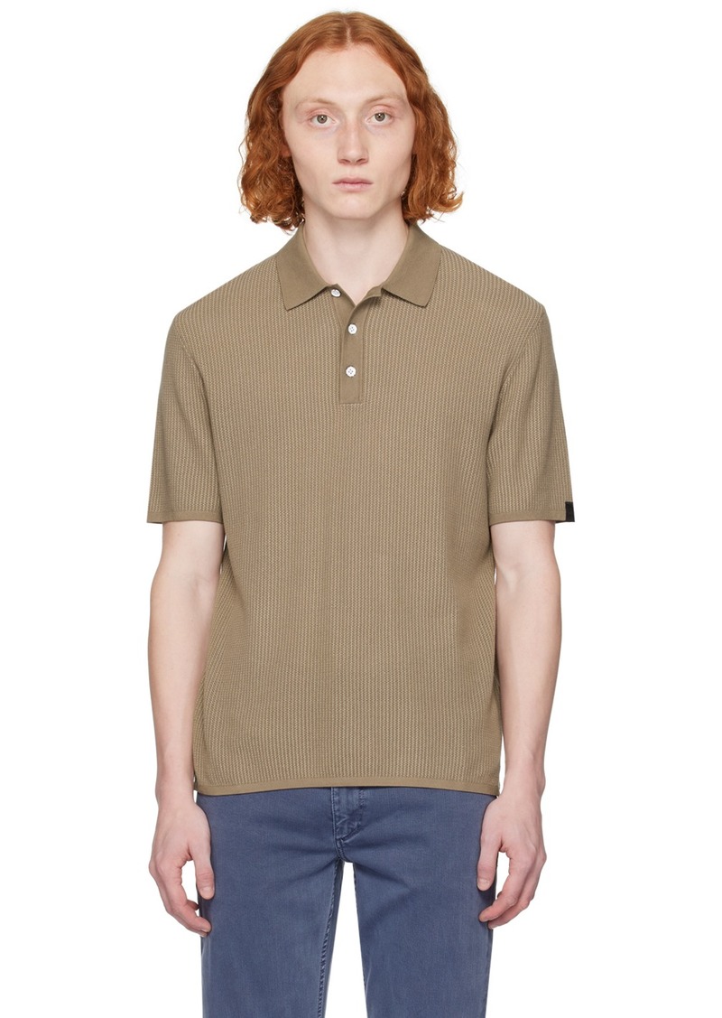 rag & bone Taupe Harvey Polo