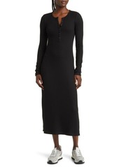 rag & bone The Knit Rib Long Sleeve Henley Dress