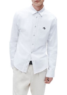 rag & bone Tomln Logo Patch Cotton Button-Up Shirt