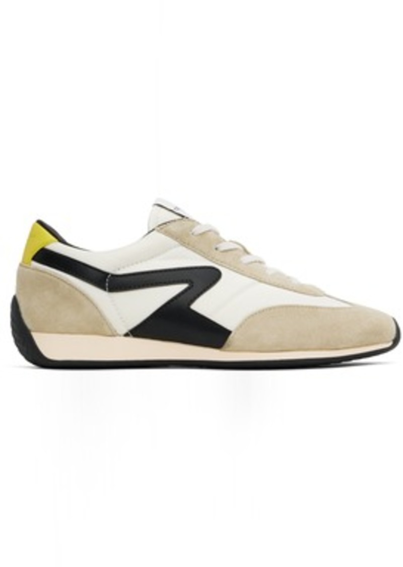 rag & bone White & Beige Retro Runner Slim Sneakers