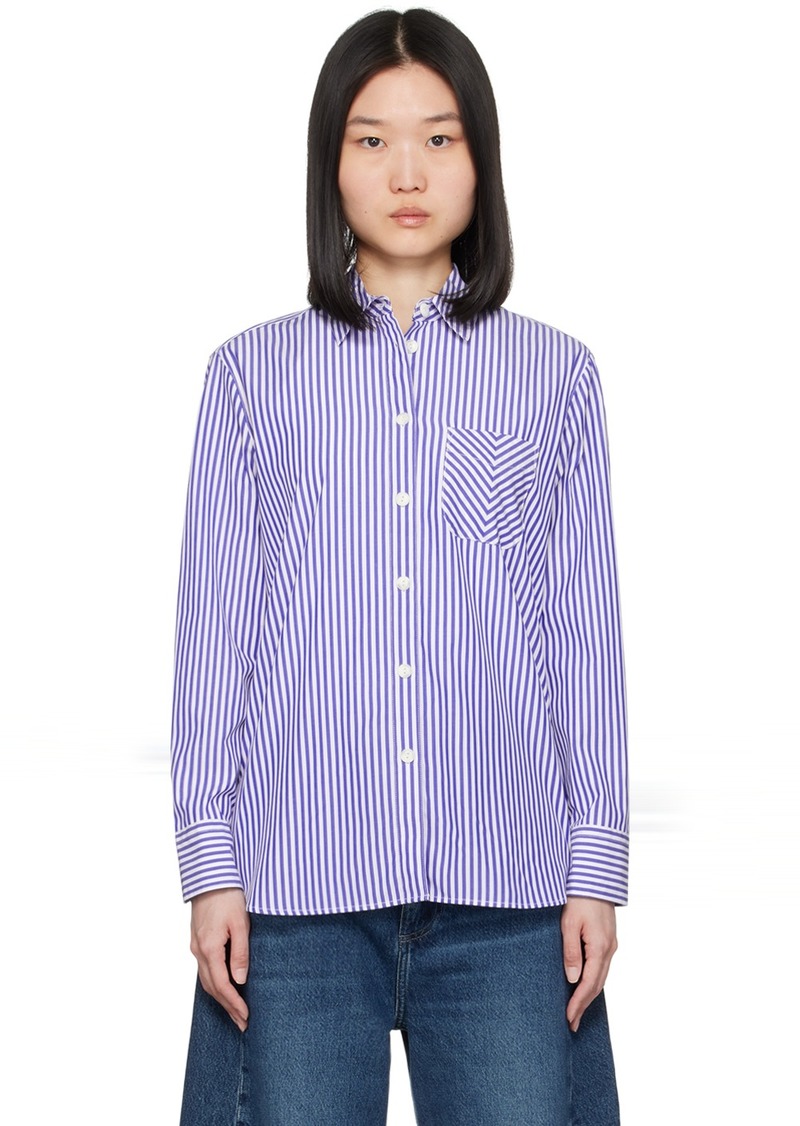 rag & bone White & Blue Maxine Shirt