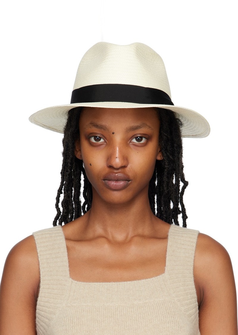 rag & bone White Straw Panama Hat