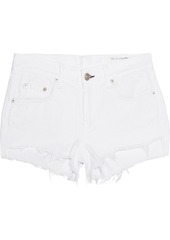 Rag & Bone Woman Cut Off Frayed Denim Shorts White