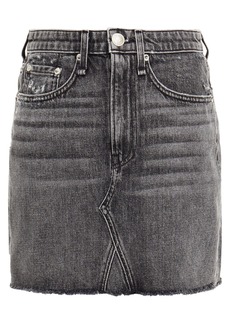 rag & bone - Distressed denim mini skirt - Gray - 29