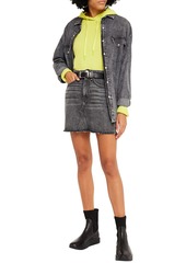 rag & bone - Distressed denim mini skirt - Gray - 29