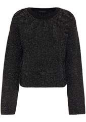 Rag & Bone Woman Metallic Knitted Sweater Black