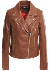 Rag & Bone Woman Leather Biker Jacket Light Brown